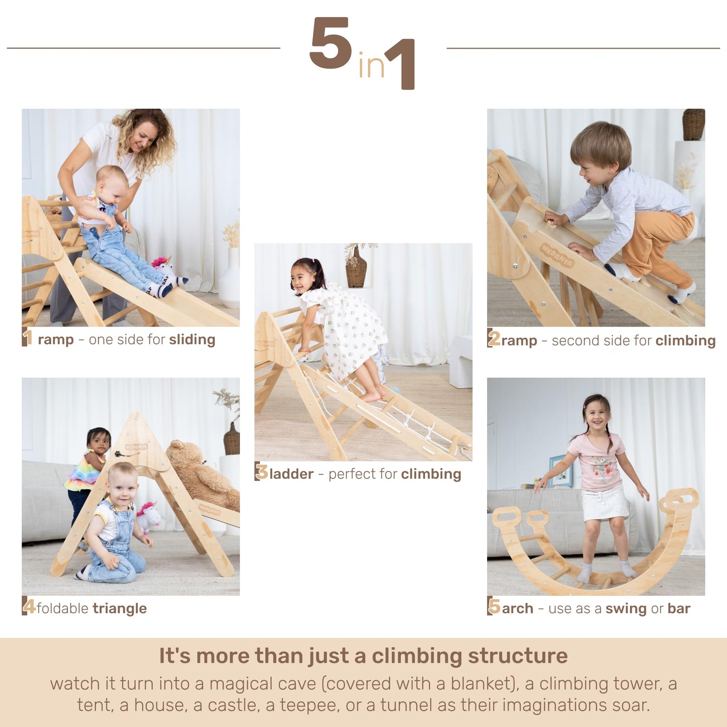 Indoor Playgroud Jungle Gym For Toddlers Slide,Climbing Toys For Toddlers Playset-Indoor Play Gym Swedish Ladder,Climbing Play S