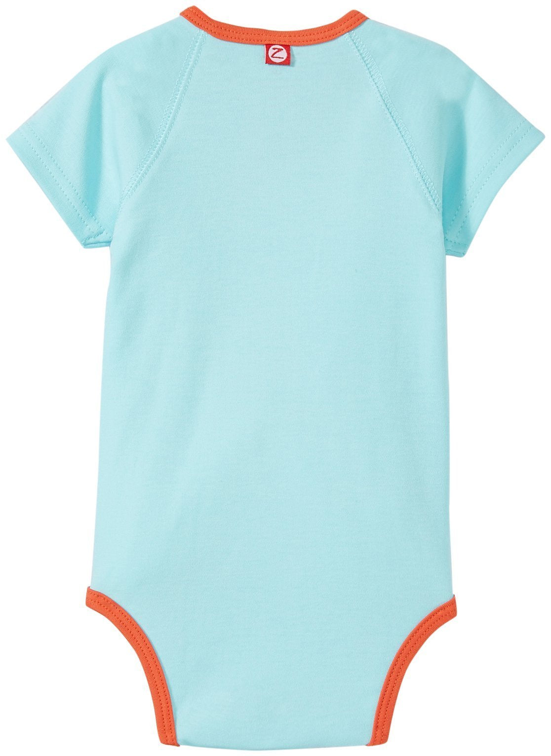 Zutano Baby Boys' Sugar Cone Screen S/S Wrap Body, Aqua, 6 Months