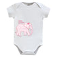 Touched By Nature Unisex Baby Organic Cotton Bodysuits, Pink Peanut, 6-9 Months
