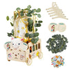 Wooden Baby Shower Crate Closet with Wheels & Handle, Baby Shower Basket with Hanger Rack, Personalized Gifts with Announcement 