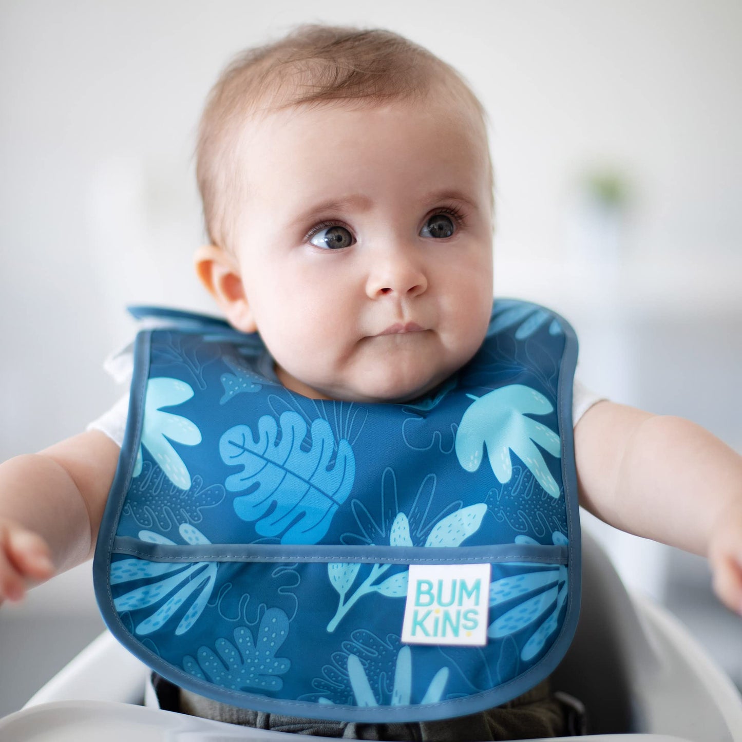 Bumkins Bibs, for Baby Girl or Boy, Infant 3-9 Months,Essential Must Have for Eating, Feeding, Baby Led Weaning, Mess Saving Wat