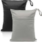2 Piece Wet Bag Reusable Waterproof Wet Dry Bag for Baby Cloth Diapers, Washable Travel Tote Organizer Yoga Bag for Dirty Gymnas