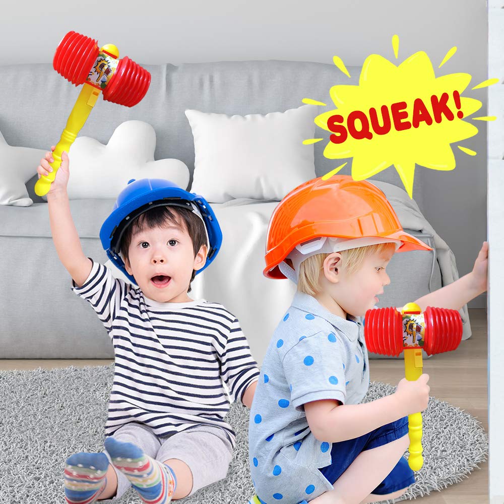 ArtCreativity Giant Squeaky Hammer, Jumbo 14 Inch Kids Squeaking Hammer Pounding Toy, Clown, Carnival, and Circus Birthday Party