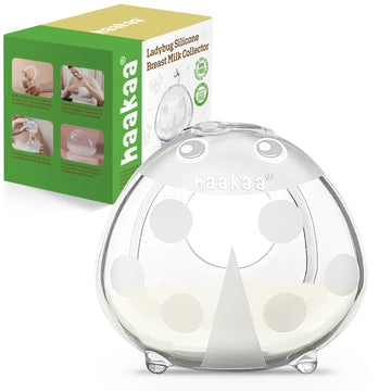 Haakaa Ladybug Milk Collector 1.4Oz/40Ml - Wearable Nursing Cups  Soft Breast Shells  Breastmilk Saver Portable Letdown Catcher