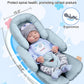 Kaseeous Infant Insert Compatible with Mamaroo Swing & Graco Swing, Thickened Baby Car Seat Head Support with Shoulder Covers, B