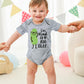 Unicomidea Newborn Boys Cotton Clothes Short Sleeves Baby Rompers I'M Kind Of A Big Dill Bodysuit 0-3 Months Clothes Bodysuit