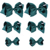 Hunter Green Bows For Girls,6Pcs Hand-Made Grosgrain Ribbon Hair Bows Alligator Clips Hair Accessories For Little Teen Toddler G