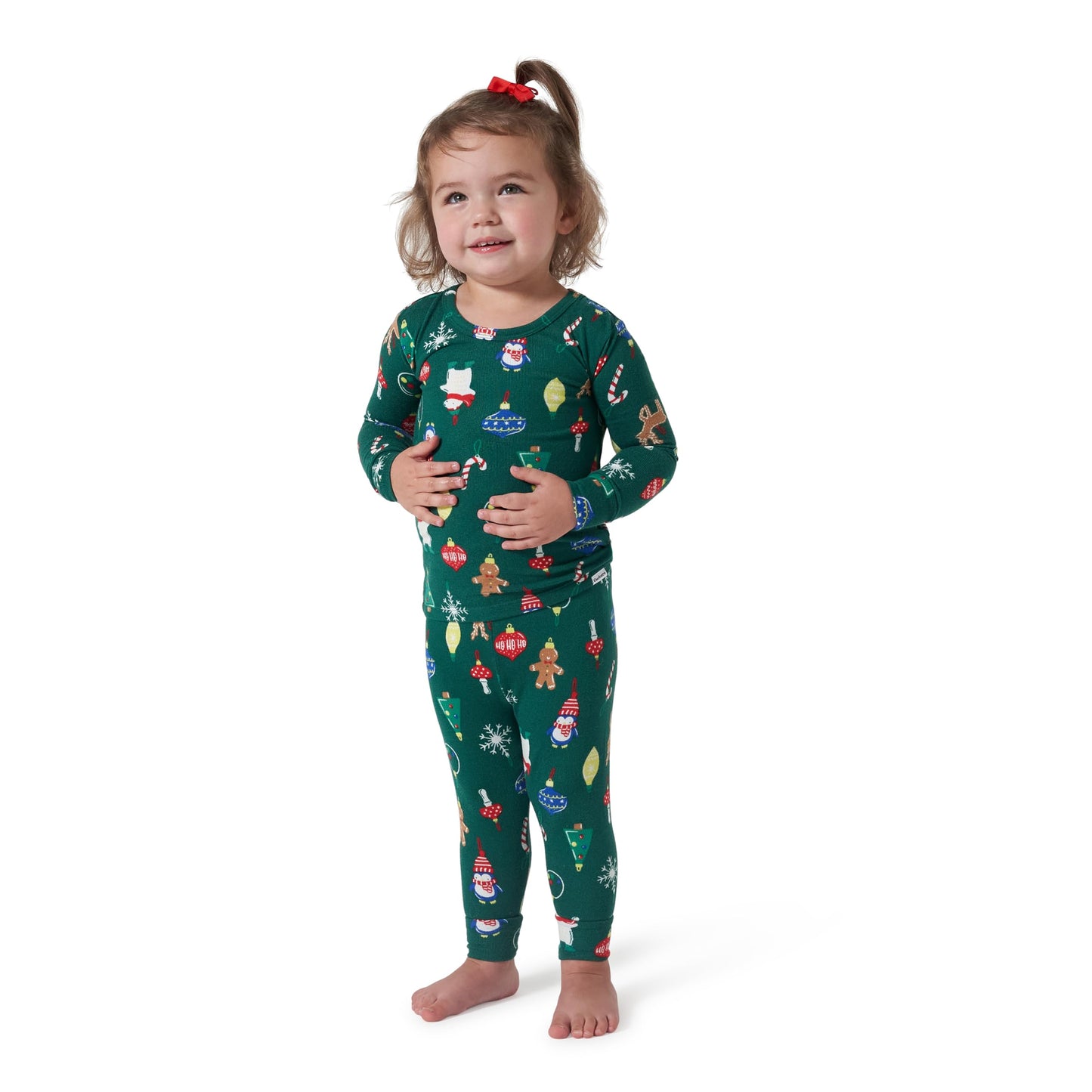 Gerber Unisex Baby Infant 2-Piece Holiday Family Matching Pajamas, Ornaments