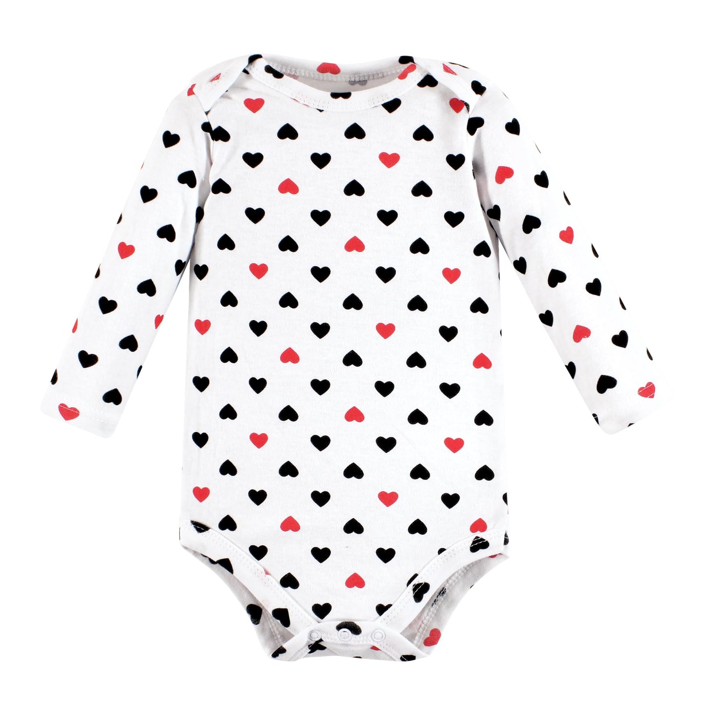 Hudson Baby Unisex Baby Cotton Long-Sleeve Bodysuits, Girl Daddy Red Black, Preemie