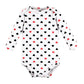 Hudson Baby Unisex Baby Cotton Long-Sleeve Bodysuits, Girl Daddy Red Black, 9-12 Months