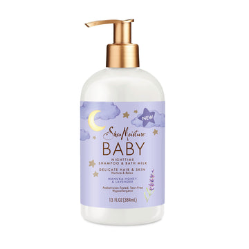 Sheamoisture Baby Shampoo & Bath Milk Manuka Honey & Lavender For Delicate Hair And Skin Nighttime Skin And Hair Care Regimen 13
