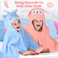 Moukeren 3 Pcs Hooded Towel For Kids 27.5 X 50 Inch Large Size Kids Bath Towel Kids Coral Fleece Soft Absorbent Blanket For Kid