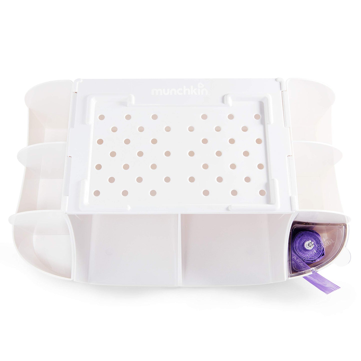 Munchkin Diaper Change Organizer, Green/White