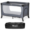 hauck Baby & Toddler Foldable Travel Cot and Portable Playpen, Dream N Play Plus, Grey