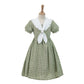 Nuoqi Prairie Dresses For Girls Pioneer Laura Ingalls Wilder Costume Colonial Girls Costume 4-5, Green