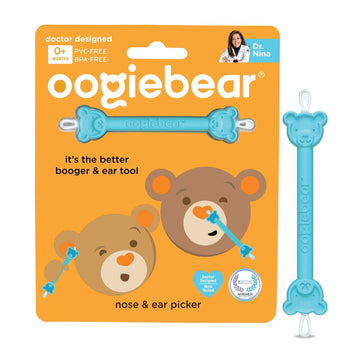 oogiebear Baby Nose Cleaner & Ear Wax Removal Tool - Safe Booger & Earwax Removal for Newborns, Infants, Toddlers - Dual-Ended -