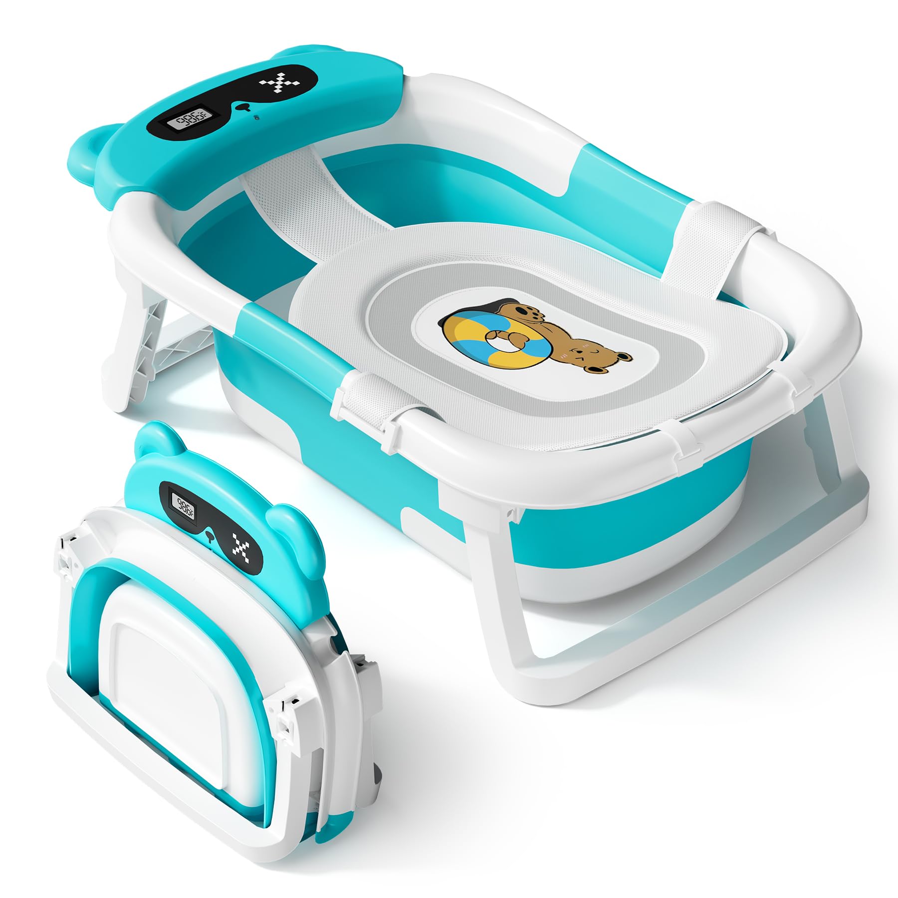 Avidor Baby Bathtub,Collapsible Bathtub For Newborn To Toddler,Durable Essential Infant Bath Tub,Portable Travel Baby Bathtub Wi