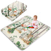 Funtery 43 x 43 Inch Boho Baby Play Mat Portable Crawling Washable Foldable Tummy Time Non Slip Baby Floor Large Playpen Mat for