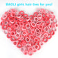 Baoli 200Pcs Pink Toddler Hair Ties For Baby Girls, Seamless Kids Ponytail Holders, Small Cotton Girls Baby Hair Ties Bands No D