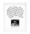Pearhead Baby Shower Signature Guest Book & Sonogram Keepsake Photo Frame, Unique Guest Book, White, Sticker Guestbook Frame