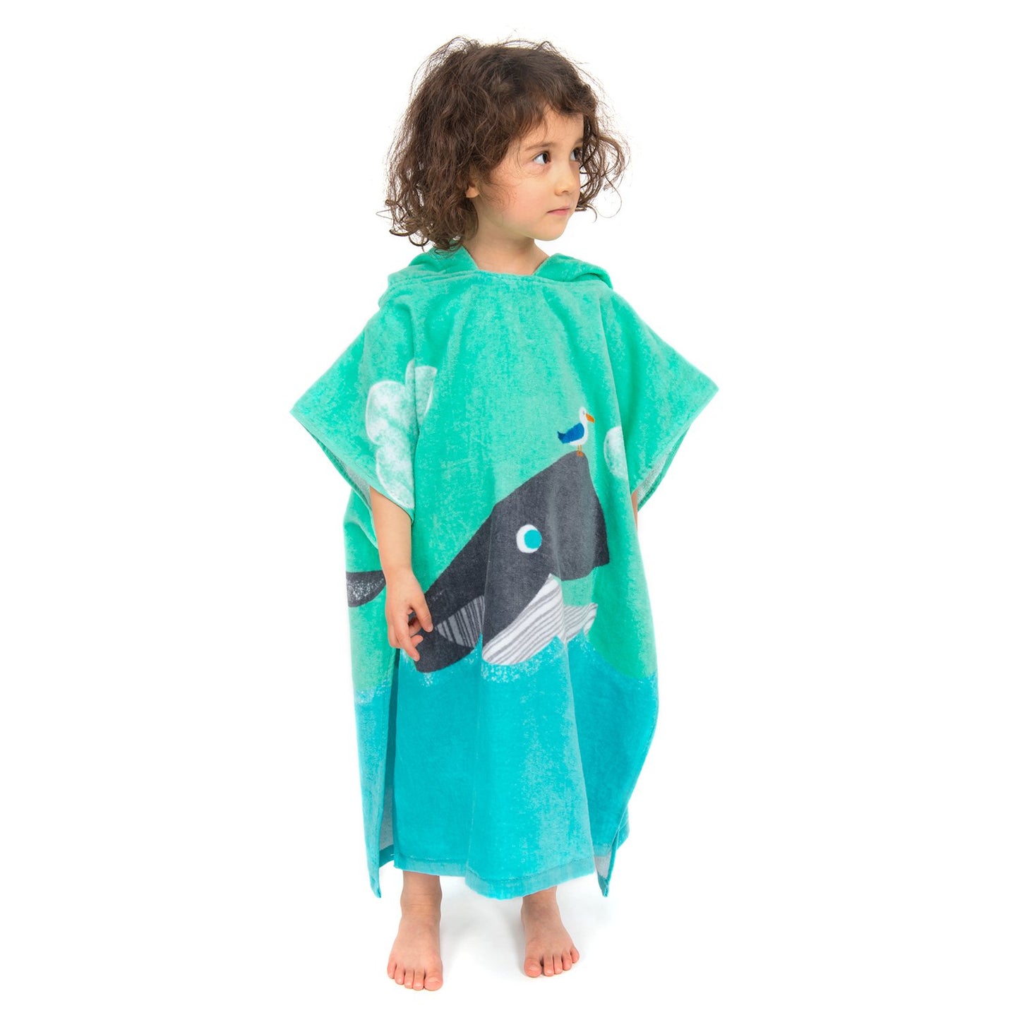 Toddler Hooded Beach Towel Coverup Cape Kids 100% Cotton Soft Quick Dry Absorbent Use For Swim Pool Bath Poncho Towels For 3 To