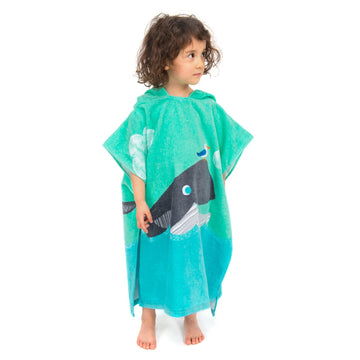 Toddler Hooded Beach Towel Coverup Cape Kids 100% Cotton Soft Quick Dry Absorbent Use For Swim Pool Bath Poncho Towels For 3 To