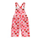 Dewadbow Toddler Baby Boy Girl Heart Valentines Day Corduroy Suspender Pants Bib Overalls Little Kids Spring Outfits (Red, 6-12 