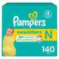 Pampers Baby Diapers - Swaddlers - Size 0, 140 Count, Ultra Absorbent Disposable Newborn Diaper