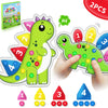 2 PCS Dinosaur Color Sorting Sensory Toys for Toddlers, Fine Motor Skills Game for Kids, Color Matching Counting Toys, Preschool