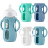 Desing Wish 4 Pack 8Oz Silicone Sleeves With Handles For Avent Glass Natural Baby Bottles, Anti Breakage Protective Sleeves Comp