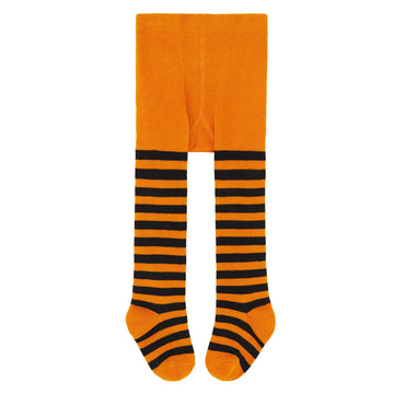 Zando Soft Baby Halloween Tights For Girls Funny Baby Orange And Black Striped Leggings Toddler Striped Tights Toddler Orange Ti