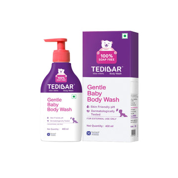 Tedibar Rich Moisturising Baby Body Wash 400Ml With Skin Friendly Ph | 100% Soap & Alkali Free | Prevents Dryness & Rahses | Der