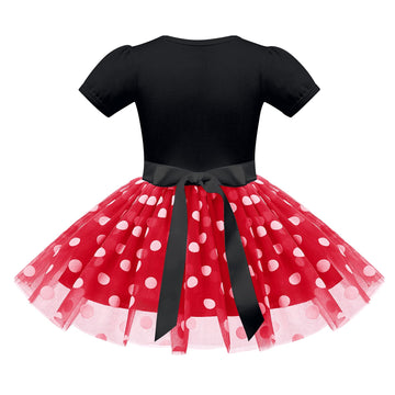 Imekis Mouse 1St Birthday Outfit Baby Girls Dress Polka Dots Mini Tutu Skirt Headband One Year Old Cake Smash Photo Shoot Toddle