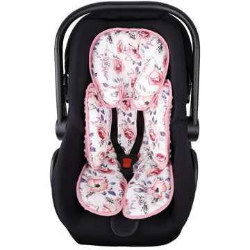 Swesen Baby Carseat Head & Body Support, Infant Headrest Cushion, Newborn Car Seat Insert For Strollers, Bouncers, Swing, Pink F