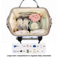 Yusudan Diaper Bag Backpack For Baby Girls, Mom Waterproof Large Nappy Bags For Women (Marble)