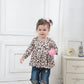 Xuanhao Infant Girl Clothes Cute Baby Girl Clothing Long Sleeve Leopard Tops Ripped Denim Jeans 2Pcs Baby Girl Fall Winter Cloth