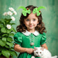 Green Furry Hair Bow Christmas Hair Clip For Girls Women Halloween Hair Clip Halloween Cosplay Costume Accessories Props