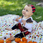 Auggle Baby Boy Outfits Pirate Set For Children Halloween Costume Kid Long Sleeve With Head Scarf (Red,4T)