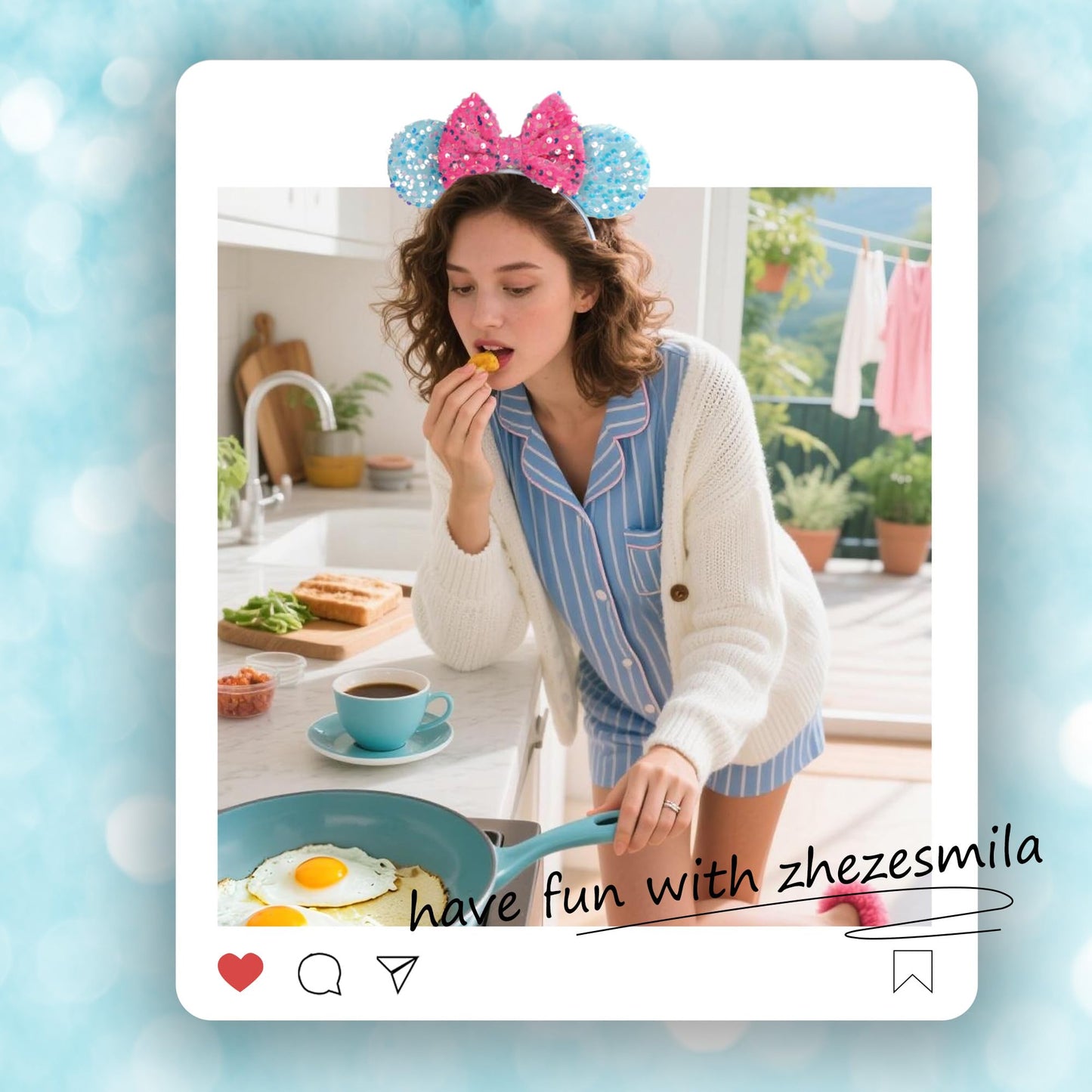 zhezesmila Sparkling Mouse Ears Sequin Bow Ears Headband for Women Hair Band Dazzling Accessories Headwear for Princess Costume