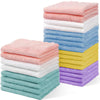 Puomue 20 Pack Baby Washcloths, Multicolor Microfiber Coral Fleece, 7 X 9, Ultra Soft and Absorbent Baby Washcloths for Newbor