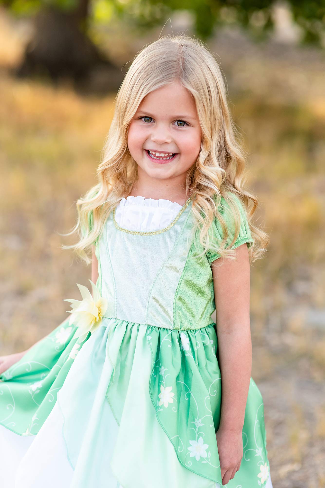 Little Adventures Classic Lily Pad Princess Dress Up Costume (Small Age 1-3) - Machine Washable Child Pretend Play And Party Dre