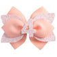 Glitter Birthday Hair Bow for Baby Girls 1 2 3 4 5 6 Years Peach Party Decoration Hair Accessories for Four 4th Birthday