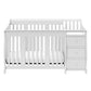 Storkcraft Portofino 5-In-1 Convertible Crib And Changer (White) - Changing-Table Combo With Drawer, Converts To Toddler Bed, Da