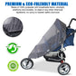 Mosquito Net For Stroller - Grey Sun Shade Protection Infant Stroller Mosquito Net And Car Seat - 2Pack Portable Bug Net (Grey)