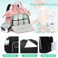 Loradi Convertible Diaper Bag Tote, Water-Resistant 14 Pockets Diaper Backpack With Anti-Theft Pockets And Stroller Clips (Black