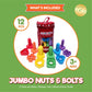 Jumbo Nuts and Bolts For Toddlers - Fine Motor Skills Rainbow Matching Game Montessori Toys For Toddlers & Toddler Games | 12 pc