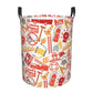 Pevtufa Firefighter Icons Foldable Laundry Basket Organizer,Fabric Clothes Toy Storage Basket Nursery Hamper Storage Bin For Hou