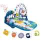 Baby Play Mat Baby Gym,Funny Play Piano Tummy Time Baby Activity Gym Mat With 5 Infant Learning Sensory Baby Toys, Music And Lig