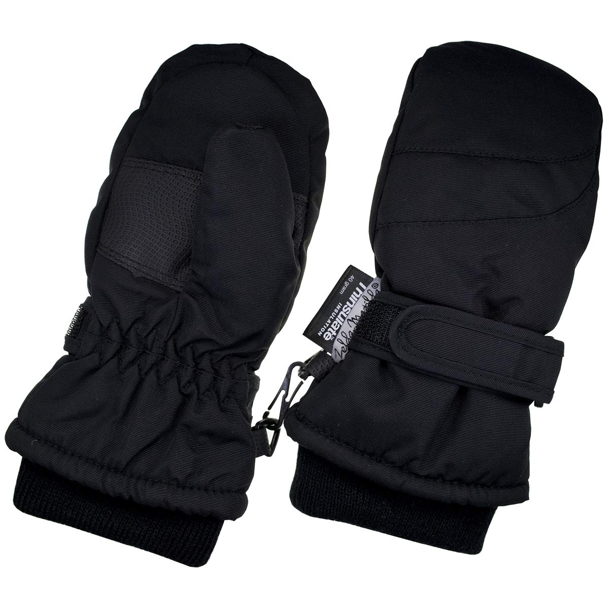 Children Toddlers And Baby Mittens Made With Thinsulate,And Fleece - Winter Waterproof Gloves By Zelda Matilda, Black, 3 - 4 Yea