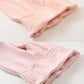 Acestar Newborn Infant Baby Boys Girls 3-Pack Cotton High Waist Footed Pants Casual Leggings With Feet 3-6 Months, Pink And Pink